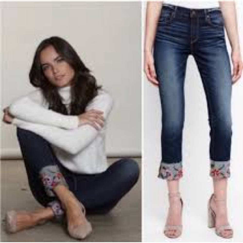 Driftwood Sundance Colette Floral Embroidered Jeans Size 28 - Picture 6 of 14